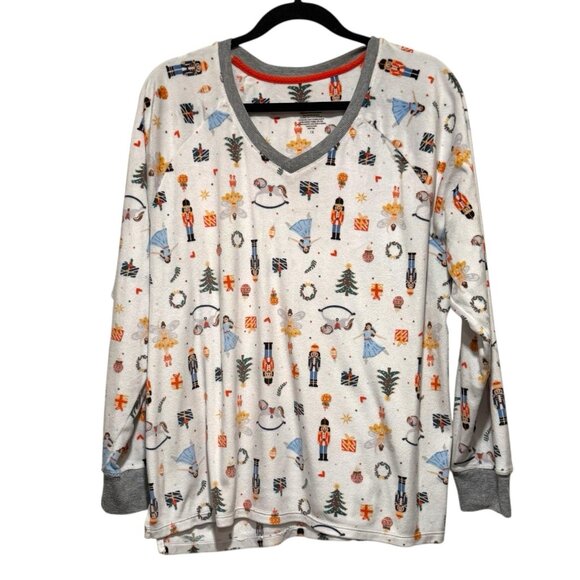 Cuddle Duds Fleece Pajamas PJ 2 Pc set Christmas Holiday Nutcracker Womens Sz 1X - Picture 5 of 11